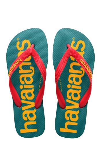 Detské žabky Havaianas LOGOMANIA tyrkysová farba