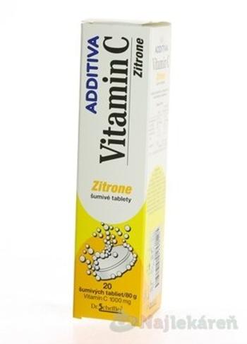 Additiva Vitamin C Zitrone šumivé tabliety 20 ks