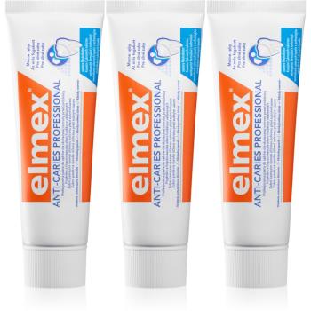 Elmex Anti-Caries Professional zubná pasta chrániaca pred zubným kazom 3 x 75 ml