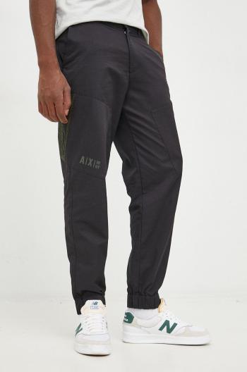 Nohavice Armani Exchange pánske, čierna farba,