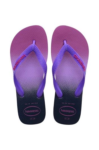 Žabky Havaianas Top Fashion dámske, fialová farba, na plochom podpätku, 4137258 1801