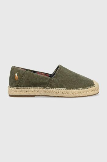 Espadrilky Polo Ralph Lauren Cevio Slip zelená farba, 803893744001