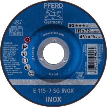 PFERD 62211623 Sg Inox brúsny kotúč lomený  115 mm 22.23 mm 10 ks