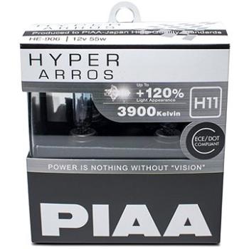 Autožiarovky PIAA Hyper Arros 3900K H11 - o 120 percent vyššia svietivosť, zvýšený jas (HE-906)