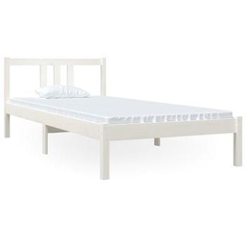 Rám postele biely masívne drevo 90 × 200 cm, 814870