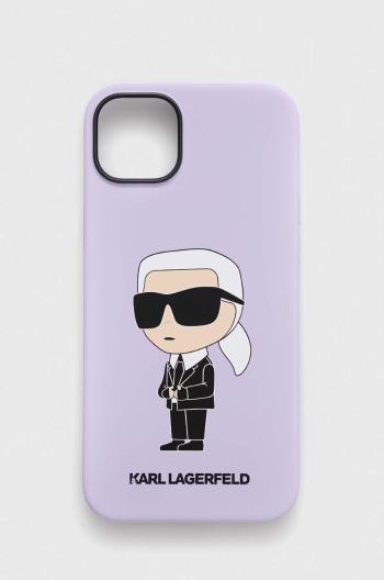 Puzdro na mobil Karl Lagerfeld iPhone 14 Plus 6,7" fialová farba