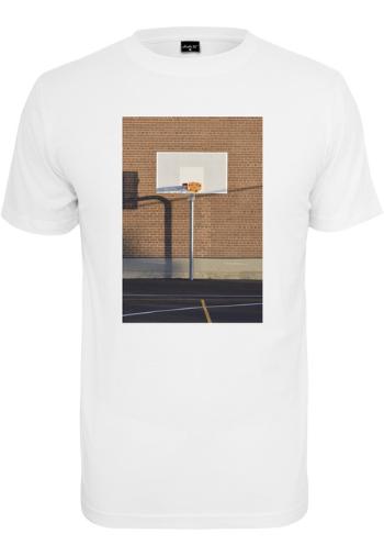 Mr. Tee Pizza Basketball Court Tee white - XXL