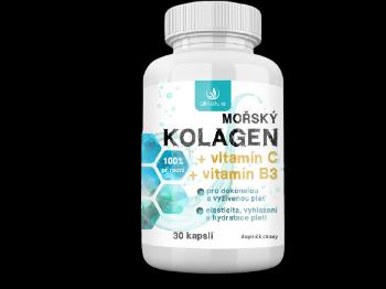 ALLNATURE Morský kolagén + vitamín C + vitamín B3, 30 kapsúl