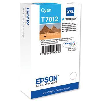 Epson atrament WP4000/4500 series cyan XXL C13T70124010