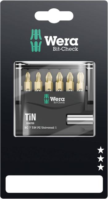 Wera Mini-Check PZ TiN 05073538001 sada bitov 7-dielna krížový PZ