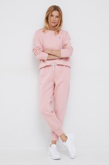 Mikina Polo Ralph Lauren dámska, ružová farba, jednofarebná