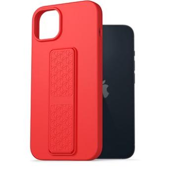 AlzaGuard Liquid Silicone Case with Stand na iPhone 14 Plus červený (AGD-PCSS0030R)