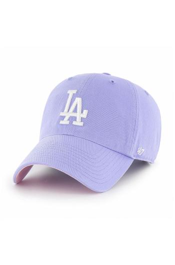 Čiapka 47brand Los Angeles Dodgers fialová farba, s nášivkou