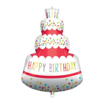 Procos Fóliový balón - Narodeninová torta 94 cm