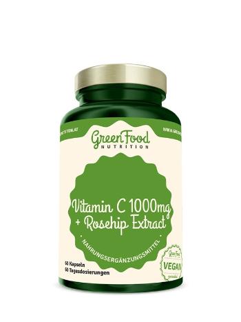 Vitamín C 1000 mg + šipky GREEN FOOD 60 kaps.