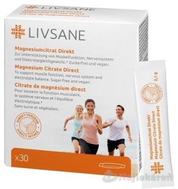 LIVSANE Magnesium Citrát Direct vrecúška s obsahom granulátu 30 ks