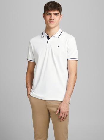 Biela polo košeľa Jack & Jones Jersey