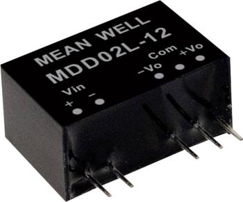 Mean Well MDD02M-09 DC / DC menič napätia, modul   111 mA 2 W Počet výstupov: 2 x