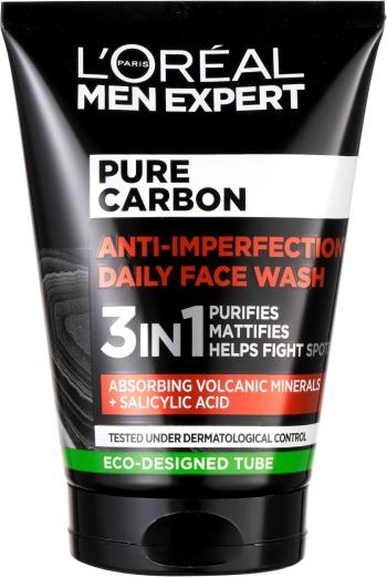 L'Oréal Paris Men Expert Pure Carbon 3v1 Čistiaci gél proti nedokonalostiam pleti 100 ml