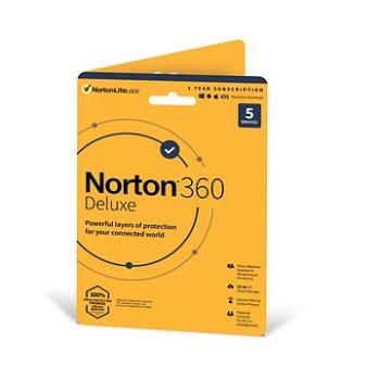 Norton 360 Deluxe 50GB, 1 používateľ, 5 zariadení, 12 mesiacov (elektronická licencia) (21405762) + ZDARMA Inštalácia na diaľku Alza služby - online instalace