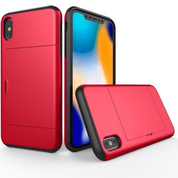 CARD Ochranný obal Apple iPhone XS Max červený