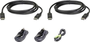 ATEN KVM prepojovací kábel [1x zástrčka DisplayPort, USB 2.0 zástrčka A, jack zástrčka 3,5 mm - 1x USB 2.0 zásuvka B, ja