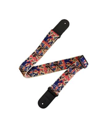 Alice A040-D3 Polyester guitar strap, leather end, 5cm wide