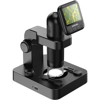 Apexel Mini Mini handheld 400– 1 200 X Microscope camera lens kit with stand, screen, LED Light, mic (APL-MS003)