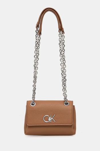 Kabelka Calvin Klein hnedá farba, K60K612546