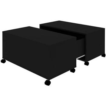 SHUMEE Konferenčný stolík čierny 75 × 75 × 38 cm drevotrieska, 806868