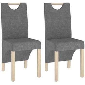 Jedálenské stoličky 2 ks svetlosivé textil, 336959