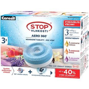 CERESIT - Stop vlhkosti Aero 360°, náhradné tablety Triopack AROMA, 3× 450 g (9000101124361)