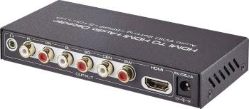 audio extraktor HDMI zásuvka ⇒ cinch zásuvka, Toslink zásuvka (ODT), HDMI zásuvka, jack zásuvka 3,5 mm SpeaKa Profession