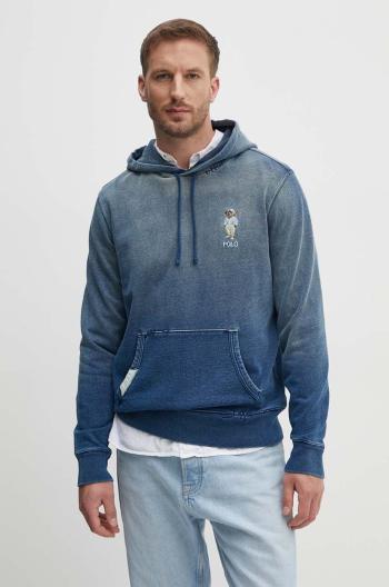 Bavlnená mikina Polo Ralph Lauren pánska, s kapucňou, vzorovaná, 710941871