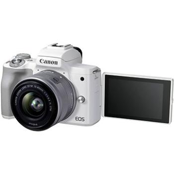 Canon EOS M50 Mark II biely + EF-M 15 – 45 mm IS STM (4729C005)