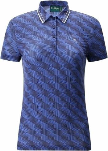 Chervo Womens Anzi Polo Blue Pattern 40