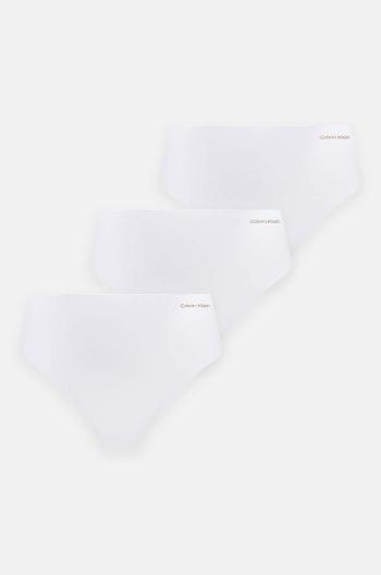 Nohavičky Calvin Klein Underwear 3-pak biela farba