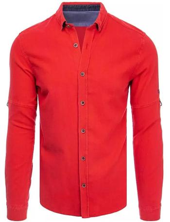 červená džínsová košeĺa vel. 2XL