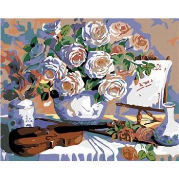 Maľovanie podľa čísel – Husle a ruže (HRAmal00145nad)