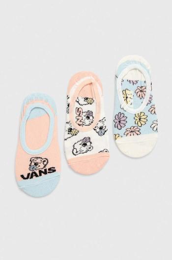 Detské ponožky Vans BEAR FRIENDS CANOODLE TROPICAL PEACH 3-pak oranžová farba