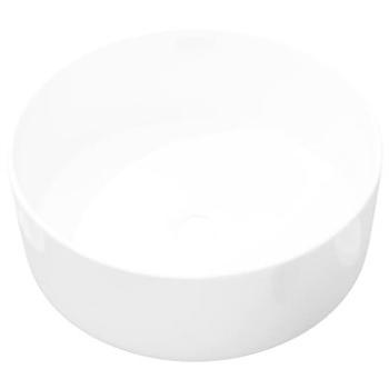 Umývadlo okrúhle keramické biele 40 × 15 cm (142342)