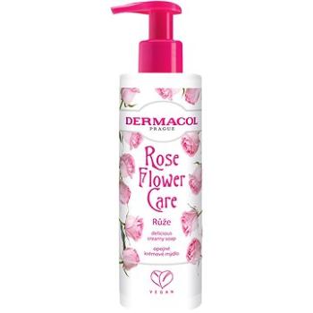 DERMACOL Flower care krémové mydlo na ruky Ruže 250 ml (8595003124034)