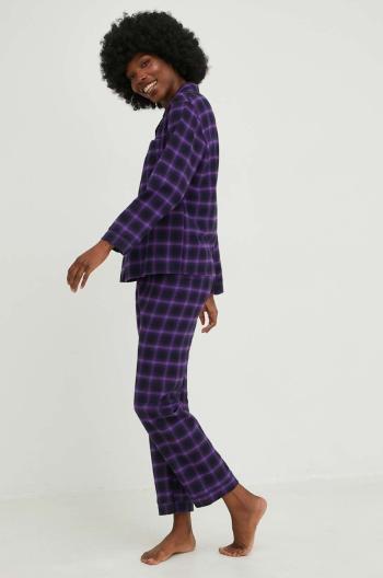 Bavlnené pyžamo Answear Lab fialová farba, bavlnená