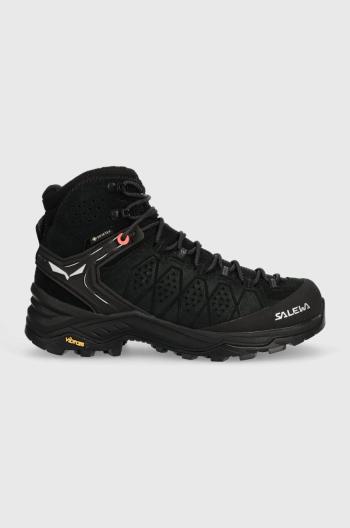 Topánky Salewa Alp Trainer 2 Mid GTX dámske, čierna farba