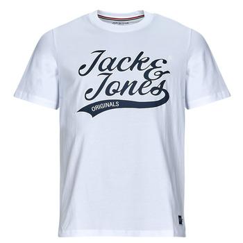 Jack & Jones  Tričká s krátkym rukávom JORTREVOR UPSCALE SS TEE CREW NECK  Biela