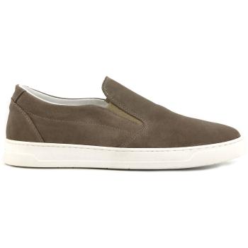 Duca Di Morrone  Elia - Suede Dove Gray  Slip-on Hnedá