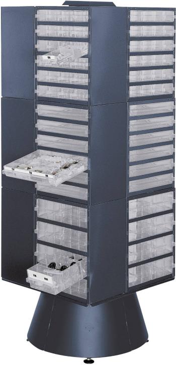 raaco Serie 250 otočná veža pre zásuvkové zásobníky, Priehradiek: 12, 1 ks