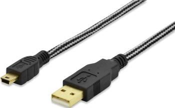 ednet #####USB-Kabel USB 2.0 #####USB-A Stecker, #####USB-Mini-B Stecker 1.00 m čierna pozlátené kontakty