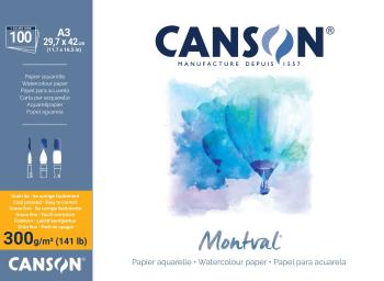 Canson Pad Montval Cold Pressed A3 300 g Natural White Skicár