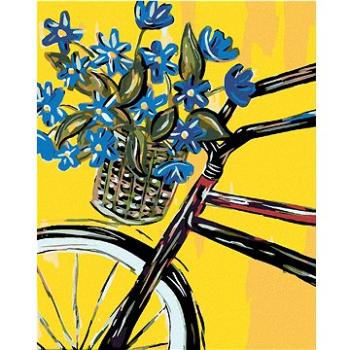 Maľovanie podľa čísel – Modré kvety na bicykli (HRAmal00081nad)